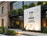 Lona de pvc colocada en fachada