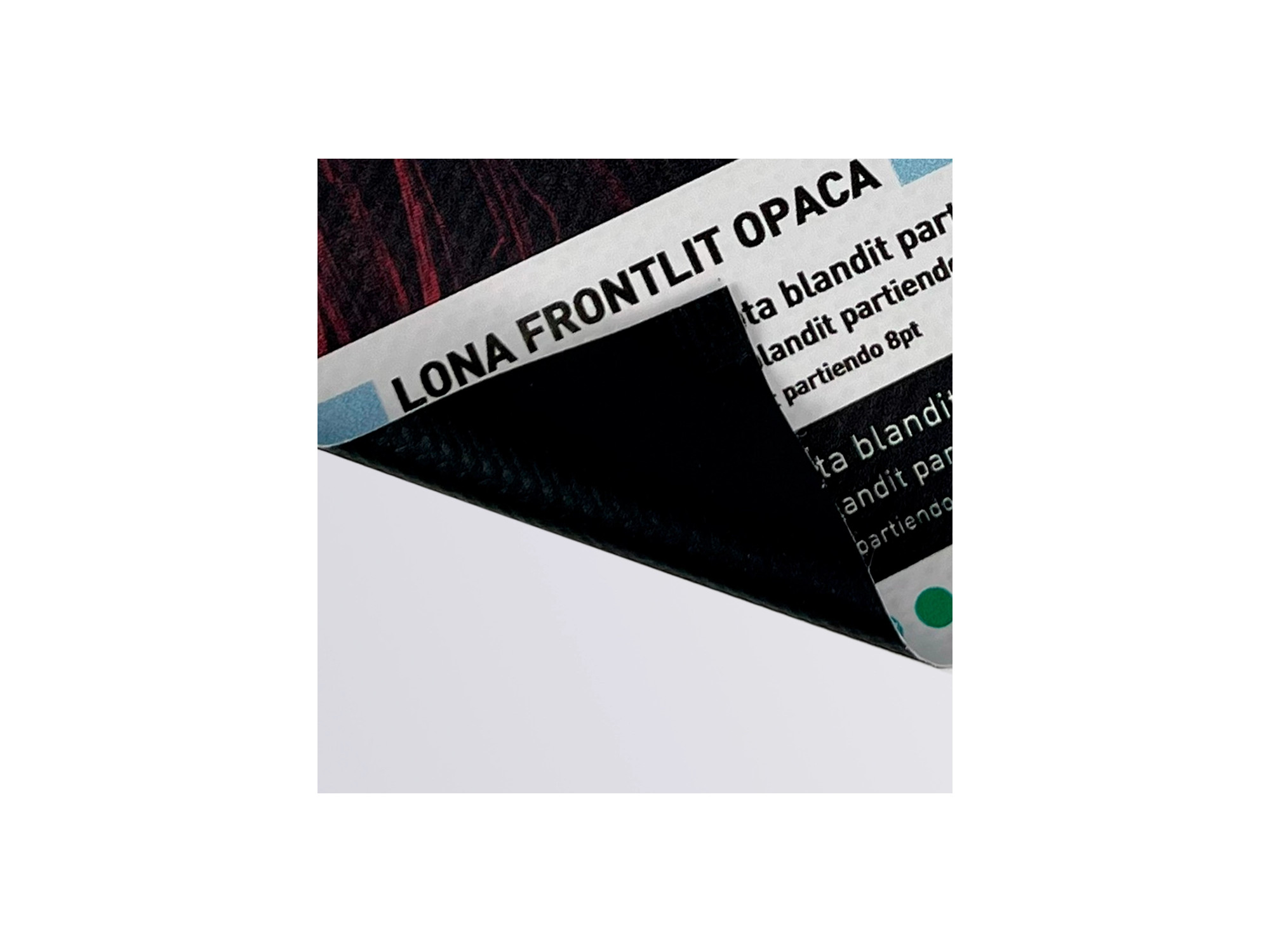 Detalle lona opaca impresa UVI