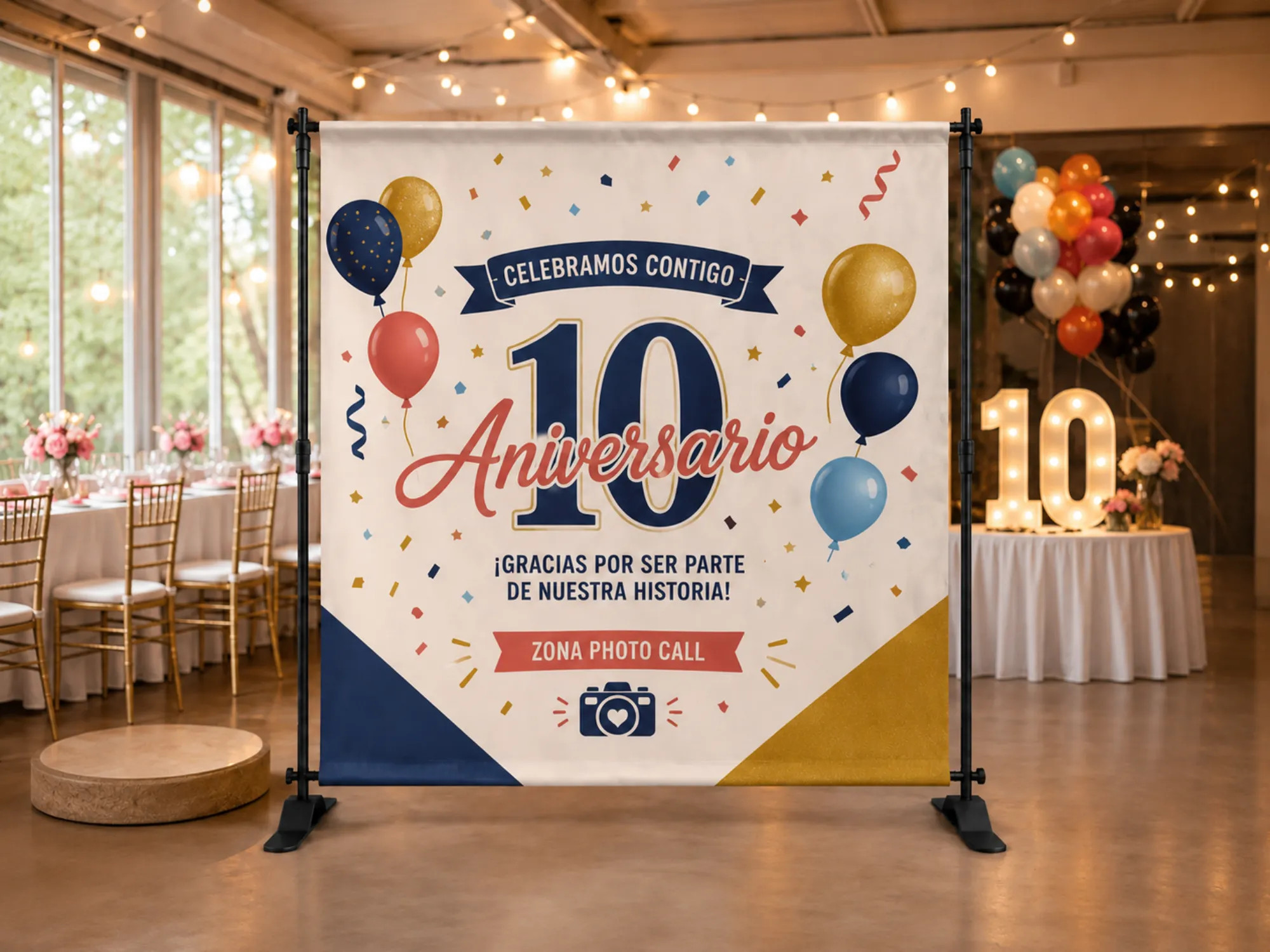 Banner extensible para ferias, congresos y eventos profesionales