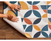Detalle de alfombra vinílica de PVC flexible con impresión UVI directa