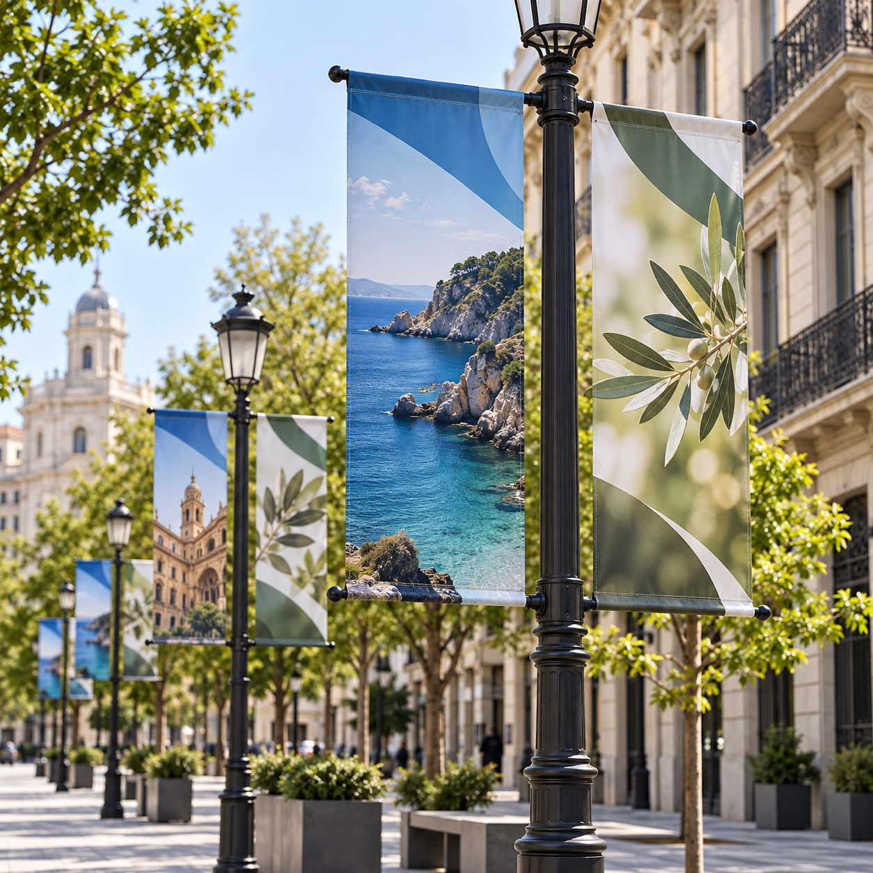 Lonas para banderolas publicitarias y farolas