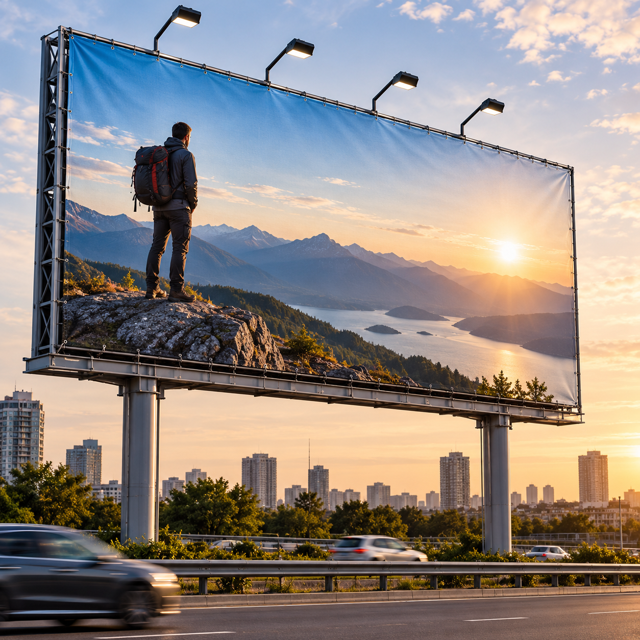 Lonas impresas para vallas publicitarias