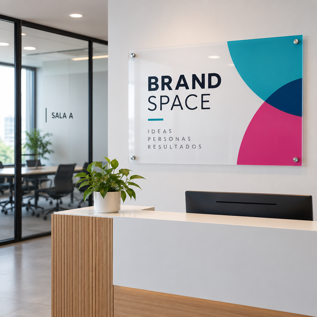 Cartelería rígida para oficinas, recepciones y espacios corporativos